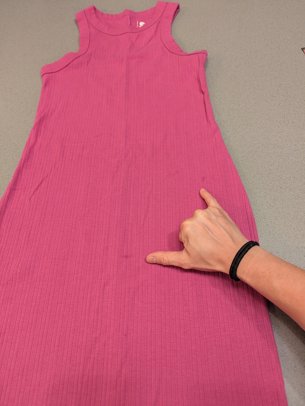 Pink Ribbed Tank Dress - Picture 5 of 5